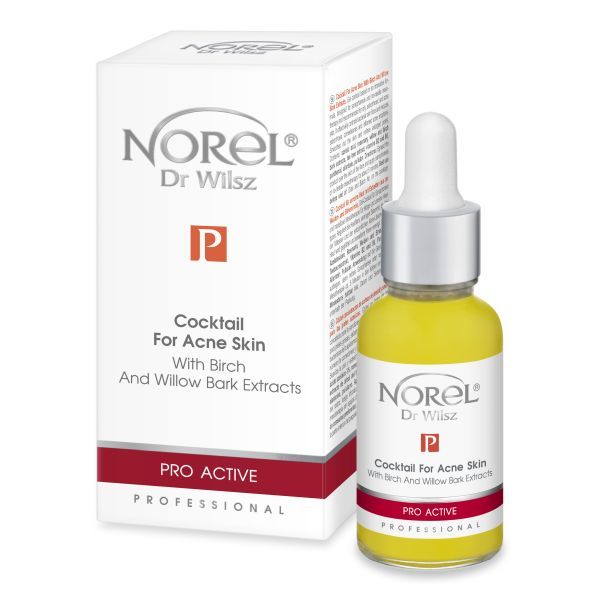Коктейль для шкіри з акне з екстрактами кори берези та верби 30 мл Norel